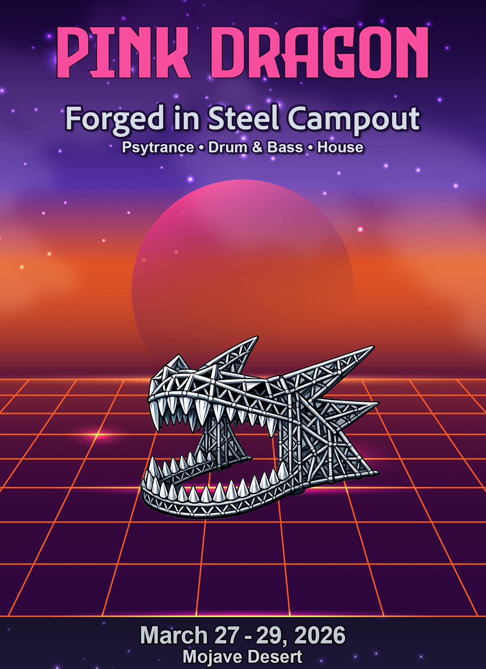 Pink Dragon - Forged In Steel Campout flyer